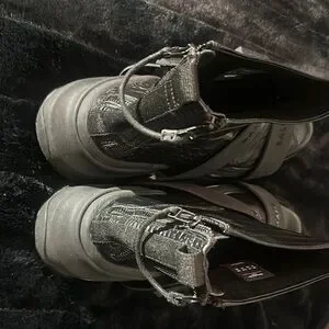 Balmain | Shoes | Balmain Black Embossed Leather Boots  display picture 2